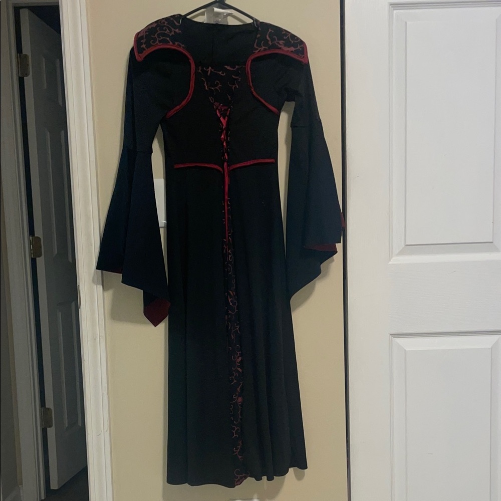 California Costumes Black and Red Long Sleeve Dress